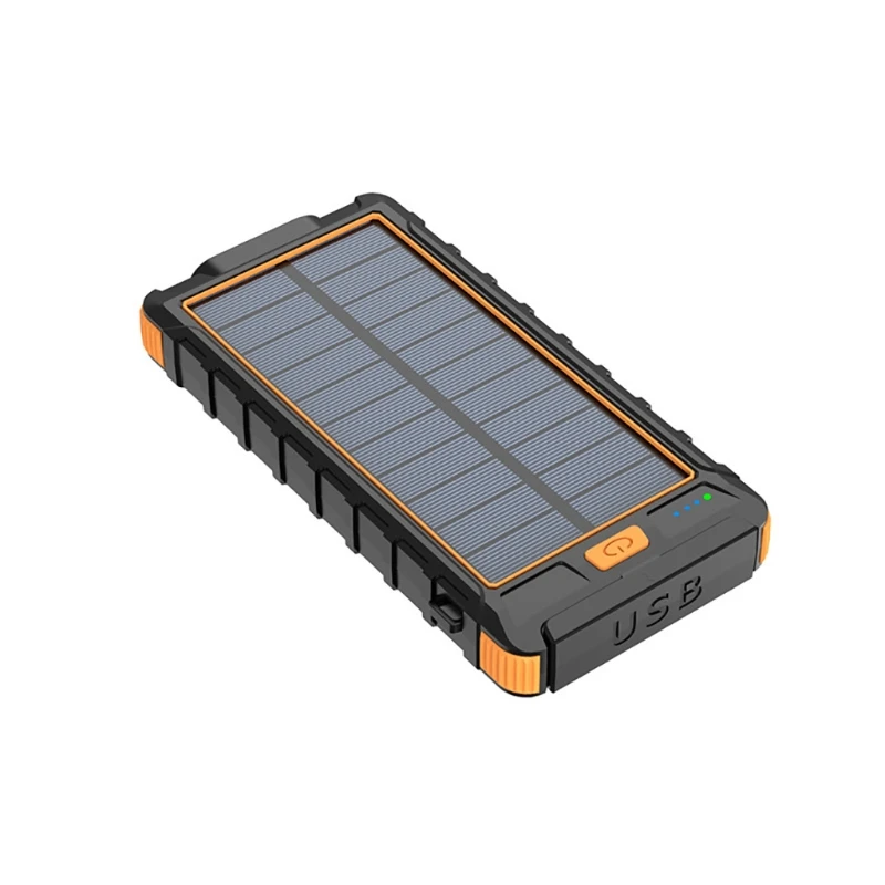 L43D 20000Mah Portable Outdoor Solar Power Bank Doppia Uscita Usb 5V E Torce Elettriche