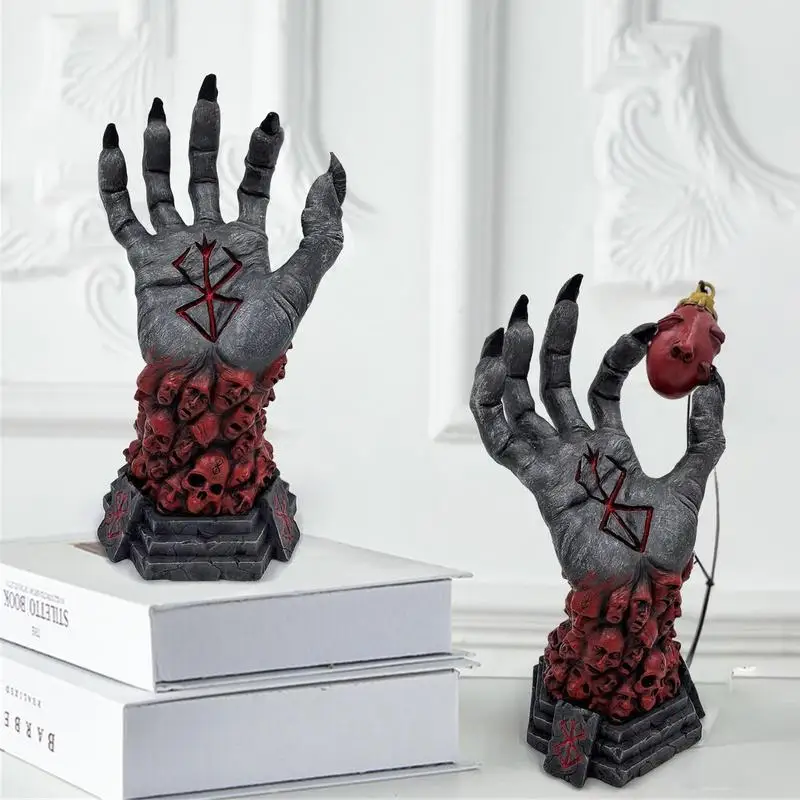 

Фигурка Berserk, орнамент из смолы, сумасшедший бог, мрачный жнец, дьявол, правая Руна, реквизит, череп рунина, скульптура, ремесла из смолы, домашний декор