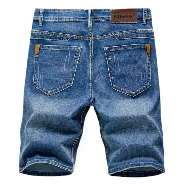 2026 Summer Shorts Jeans Men Denim Pants Stretch Dark Blue Fashion Design Men's Jeans Slim Straight Male Short Jeans Hombre 1