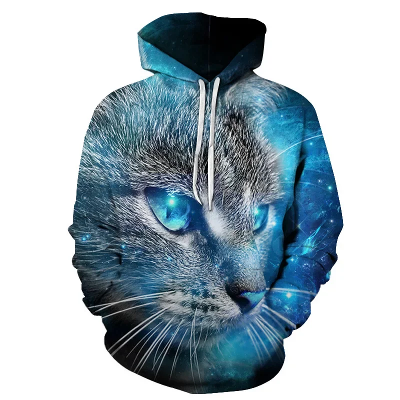 

3D Print Funny Two Cats Pattern Sweatshirt Hoodies Unisex Hip-hop Fashion Streetwear New Men Casual Hooded Sweatshirts