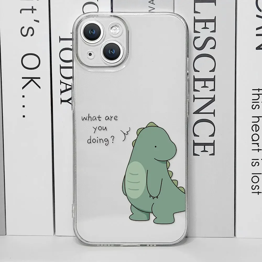 Cute Green Pink Dinosaur Couple Clear Phone Case for IPhone 13 12 11 14 15 16 Pro MAX XS X SE2 7 8 Plus Soft Paired Cover Fundas 4 Cute Green Pink Dinosaur Couple Clear Phone Case for IPhone 13 12 11 14 15 16 Pro MAX XS X SE2 7 8 Plus Soft Paired Cover Fundas – Bild 4