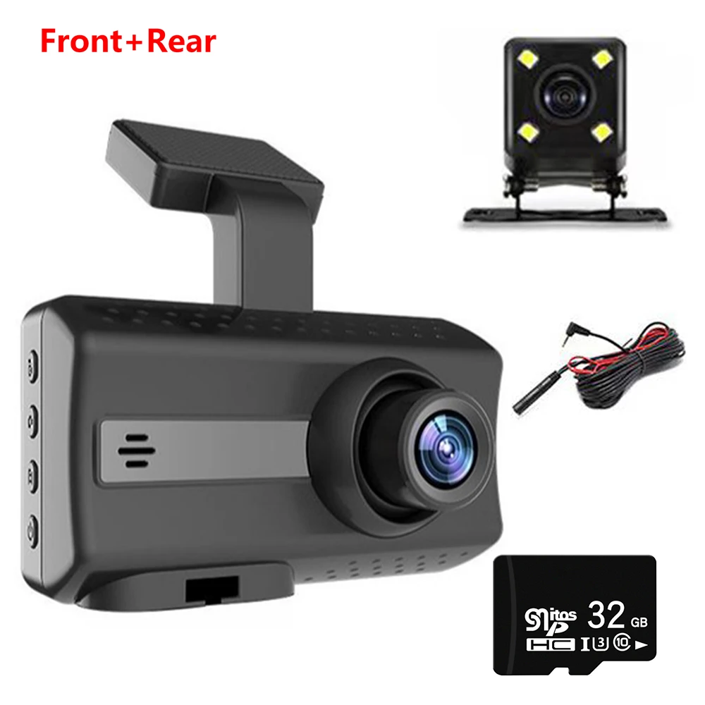 HD 1080P Dash Cam Dual Lens 3 Inch Cycle Recording Car DVR Camera Driving Recorder 24Hr Parking DVR Night Vision Dish Camera best car camera Vehicle Cameras