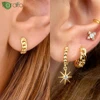 925 Sterling Silver Needle Vintage Luxury Small Earrings Fashion 18K Gold Hoop Earrings for Women Trend Piercing Jewelry Aretes 3