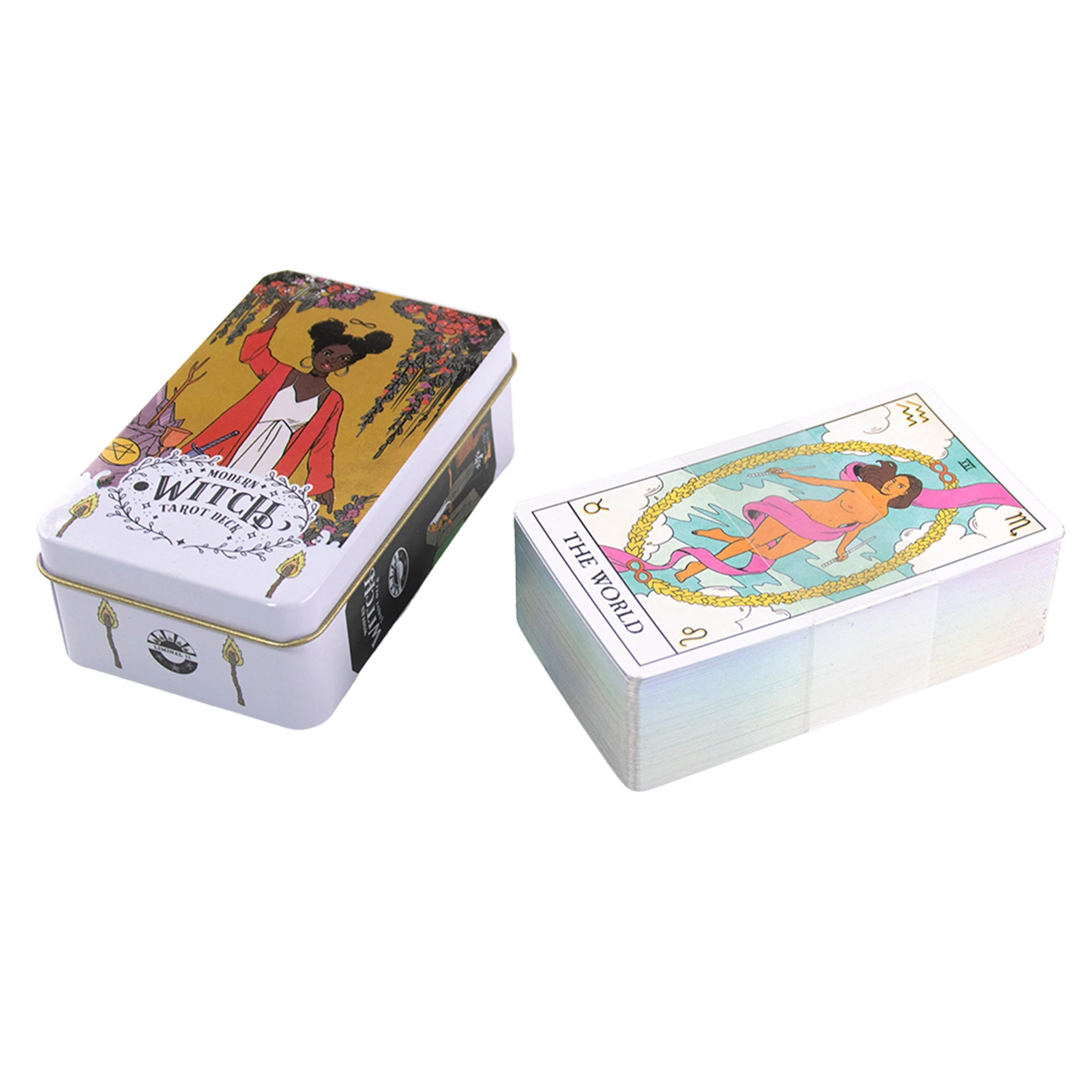 78pcs Tarot Cards Deck With Tin Box Board Game For Beginner Exquisite  Pattern Mysterious Fortune Telling Game Card Entertainment| | - AliExpress