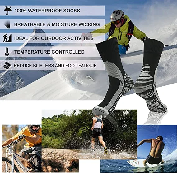 Waterproof Socks Breathable Windproof Women Outdoor Sports Hiking Trekking Skiing Climbing Fishing Against Cold Waves