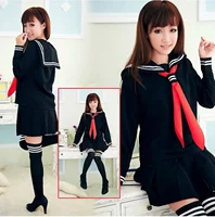 Classic Japanese School Girls Sailor Dress Shirts Uniform Anime Cosplay Costumes with Socks Set 2