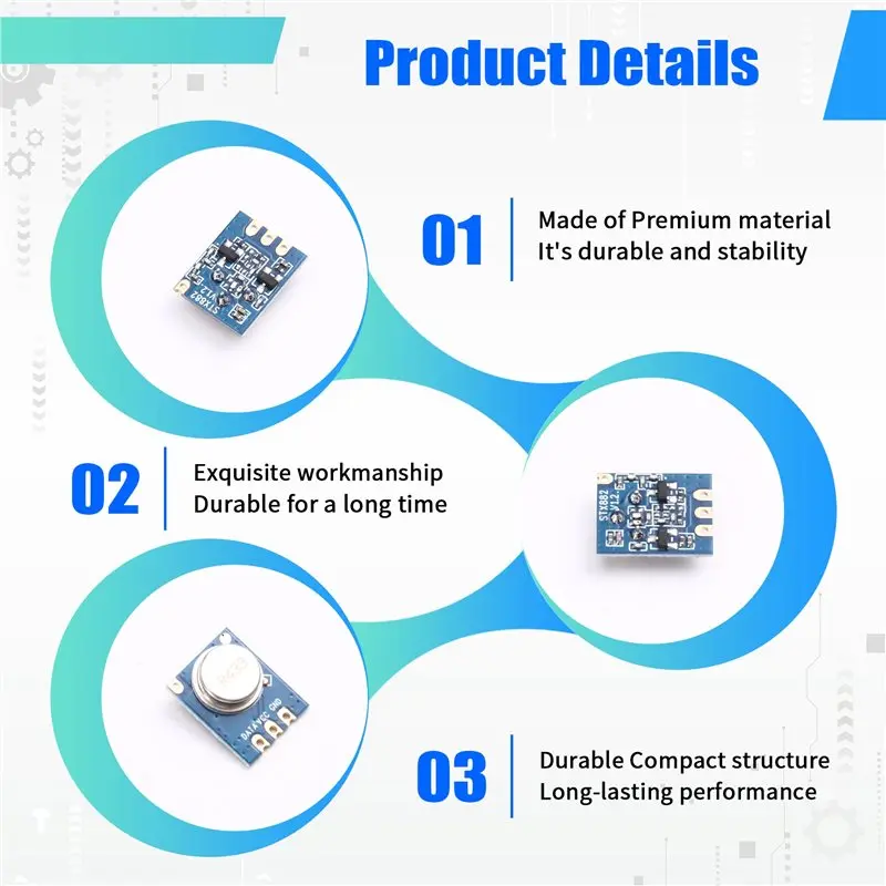 ASk 무선 송신기 모듈용 AT41 소형 범위 RF - STX882-433 5PCS 저가형 433Mhz TX 모듈 세트