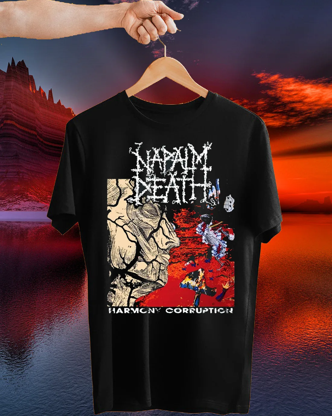 Фото Футболка Napalm Death Harmony с принтом «коррупция», все размеры S M L 234XL, хлопок EE1013 №1