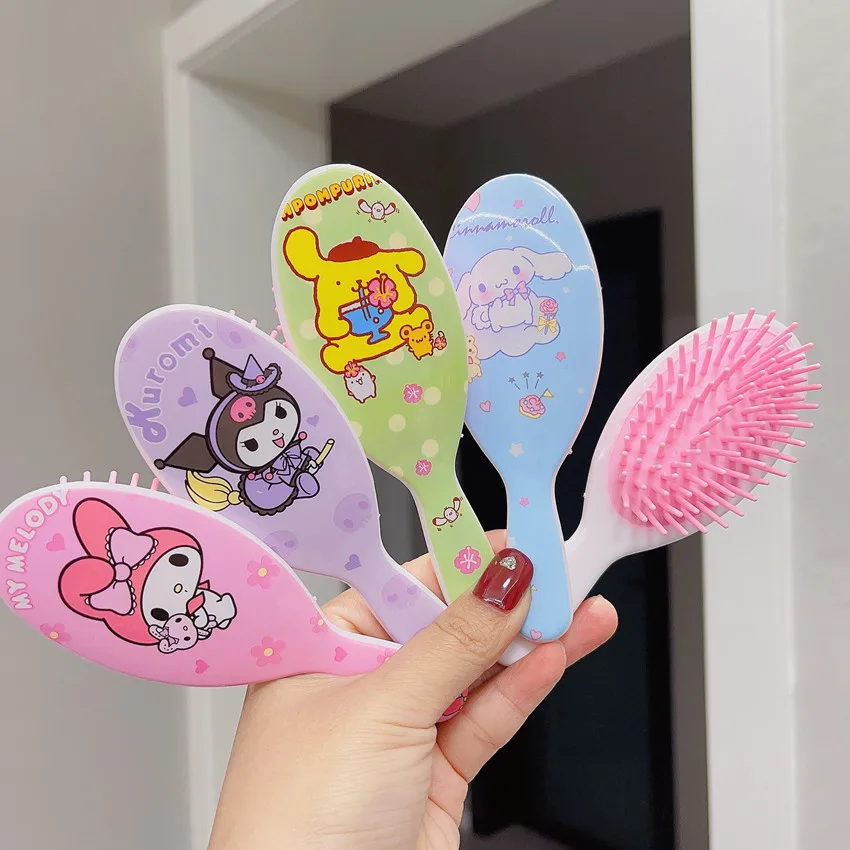 

Cute Sanrio Cartoon Cinnamoroll Kuromi Hair Comb Girl Children Air Cushion Comb Hair Massage Accessories Girl Gift Wholesale