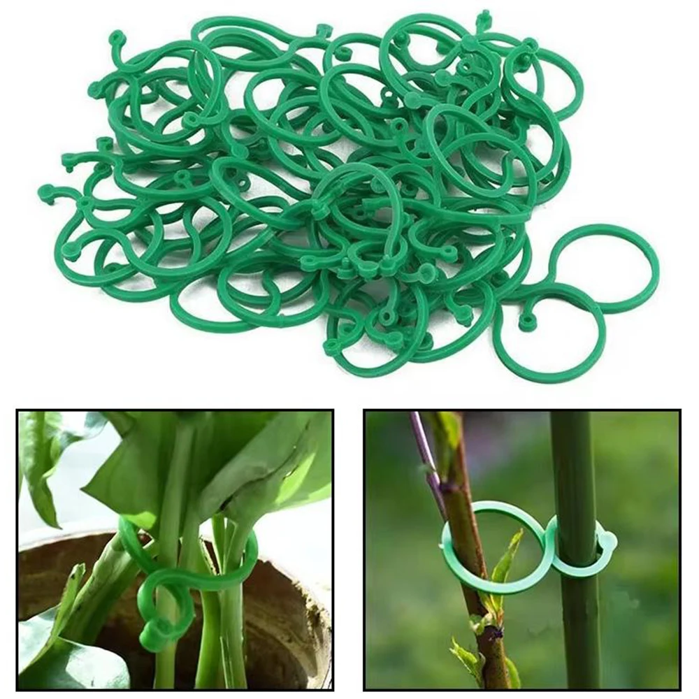 Plant Ties 50/100PCS Horticulture 8 Figure-Eight Buckle Plastic Plant Binding Fixed Cable Tie Multi-Functional Fixed Clamp Hoist Ring