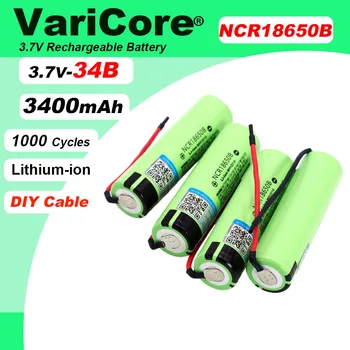 VariCore NCR18650B 3400mAh with Silica Gel Cable