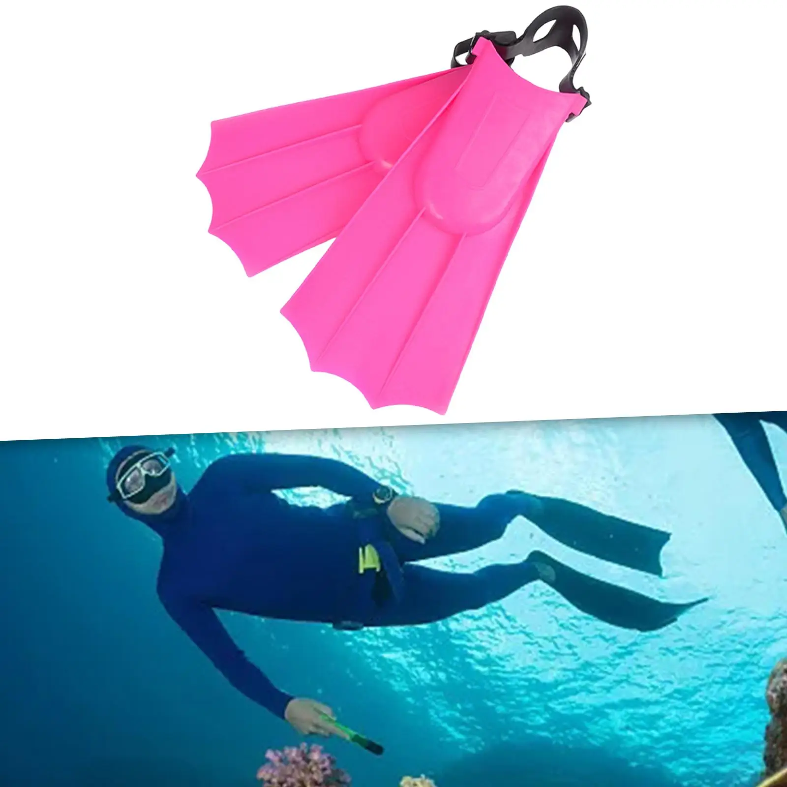 Swim Fins Adjustable Traveling Portable Water Sports Feet Shoes Comfortable Swimming Flippers Snorkeling Fins for Professionals