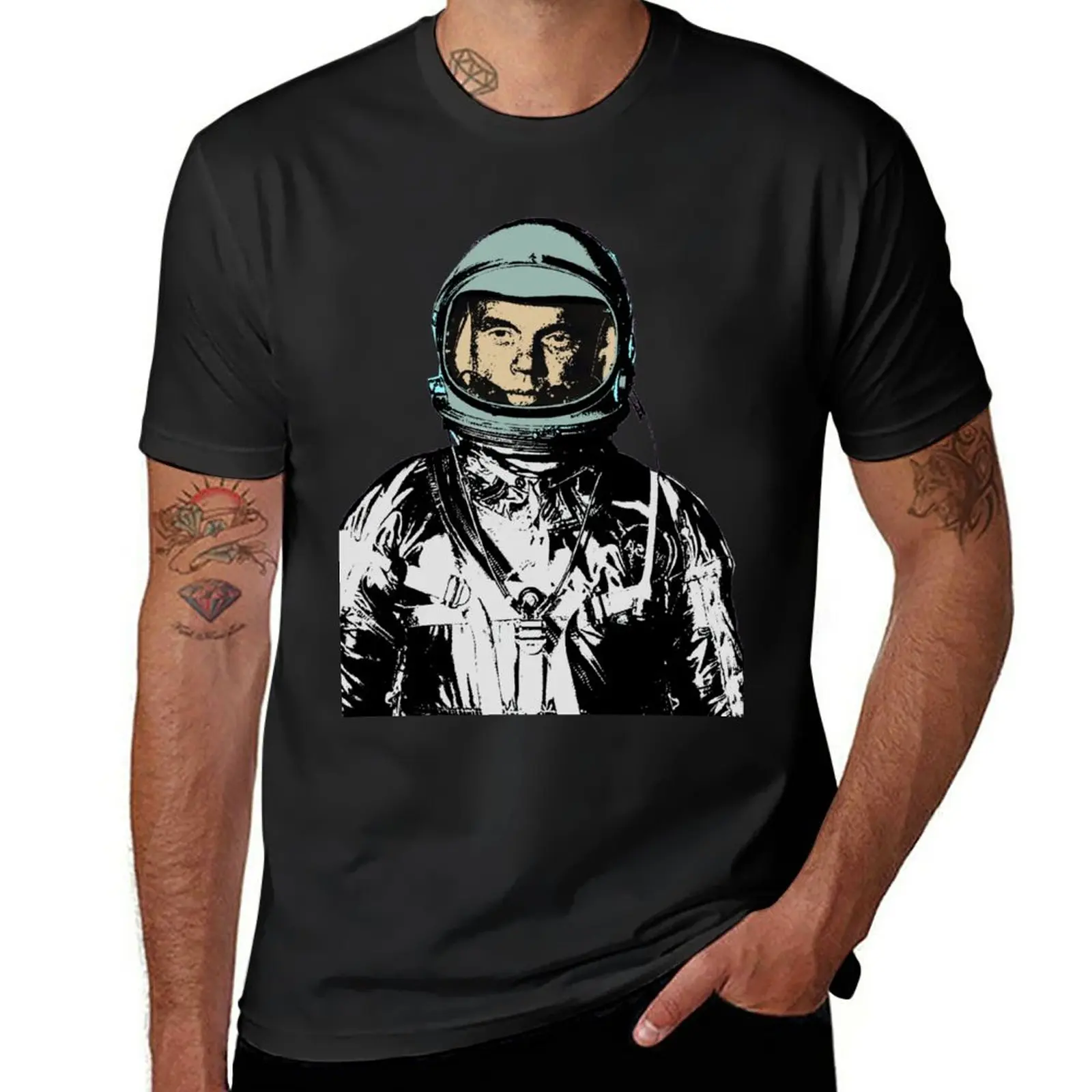 

JOHN GLENN T-Shirt Short sleeve tee plain heavyweight t shirts for men
