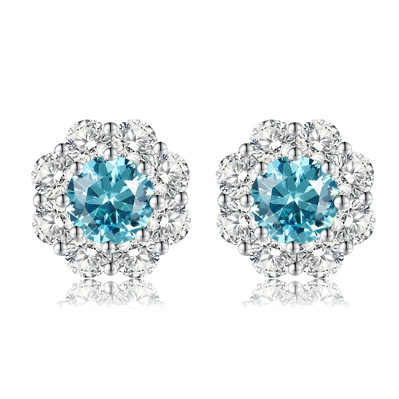 

Новинка 2023, тонкие изысканные 50-точечные элегантные модные серьги из серебра 925 пробы в виде цветка