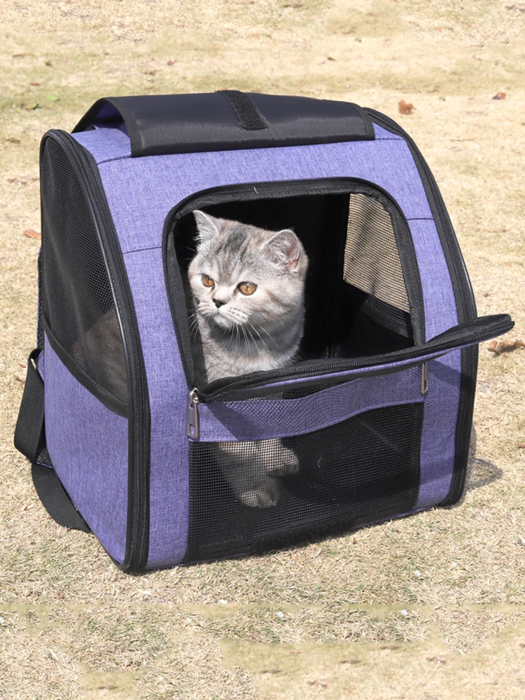 Lightweight Cat Backpack Carrier Breathable Mesh Portable Travel Backpack for Cats Dogs Small Pets