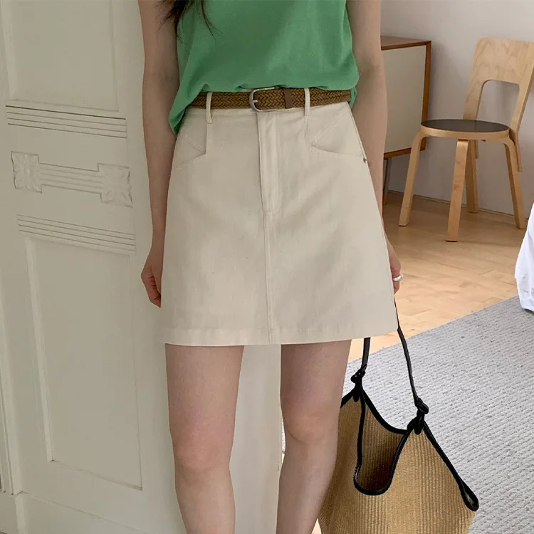 

mini skirt women fashion summer 2024 new COTTON lyocell blend faldas largas women clothing