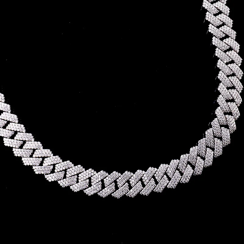 provence cuban link chain necklace 925 silver for men punk def/vs lab diamond chain necklace hip hop personalized custom Provence Cuban link chain Necklace 925 Silver for Men punk DEF/VS lab diamond chain Necklace hip hop personalized Custom 5