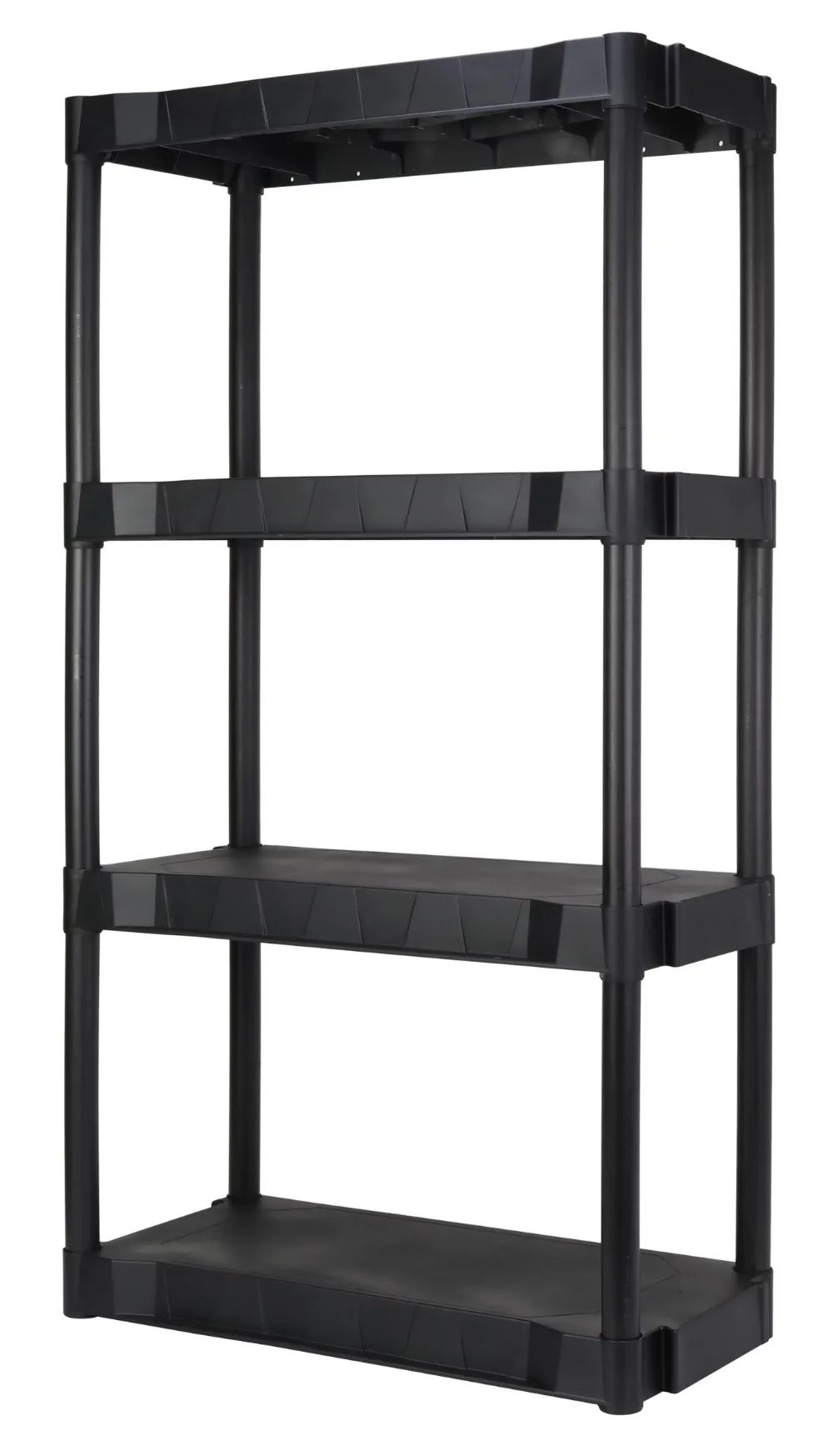 

Black Plastic 4-Tier 56.2" H x 30"" W x 13.8" D, 280lb Total Capacity