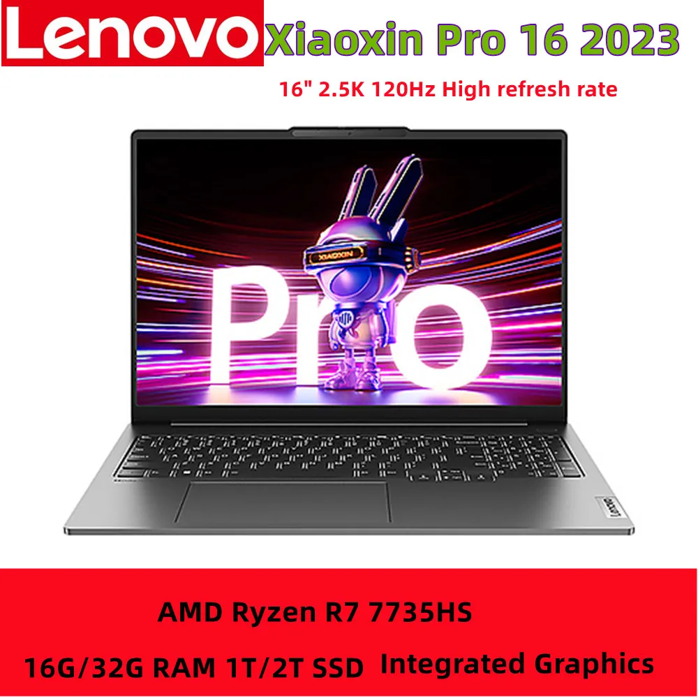 Lenovo Xiaoxin Pro 16 2023 Laptop AMD R7 7735HS Ryzen 16G/32G RAM 1T/2T ...