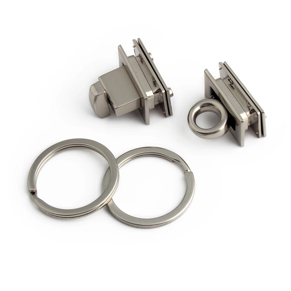 2/5/10Sets Metal Ring Trigger Snap Hook For Shoulder Handbag Strap Bags Adjust Pin Buckles Rivet Puller Slider Locks Accessories