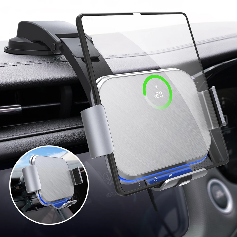QiCarMountPhoneHolderWirelessChargerStandforSamsungGalaxyZ