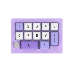 RGB LED Backlit One-Handed Mechanical Gaming Keyboard with Macro-Programmable Keypad and Control Knobs (Purple)