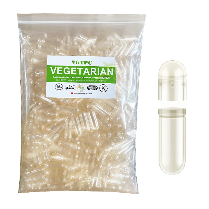 Vegan & Vegetarian Food Grade Empty Capsules - 1000 PCS, Size 000 to 0 - Kosher & Halal Certified HPMC Hollow Capsules