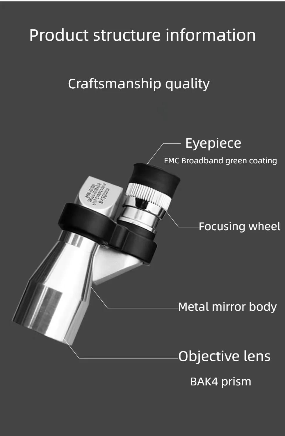 Sce508ff88a774c9ea741e8e77d75a310W Teleskop wysokiej rozdzielczości ultradługi noktowizor Mini kieszeń przenośny materiał metaliczny mały narożny teleskop jednooczny