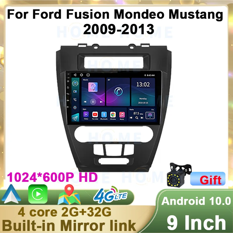 

Car DVD Player 9 Inch Android 10 For Ford Fusion Mondeo Mustang Radio Stereo Multimedia Video Player GPS Navigation 2009-2013 4