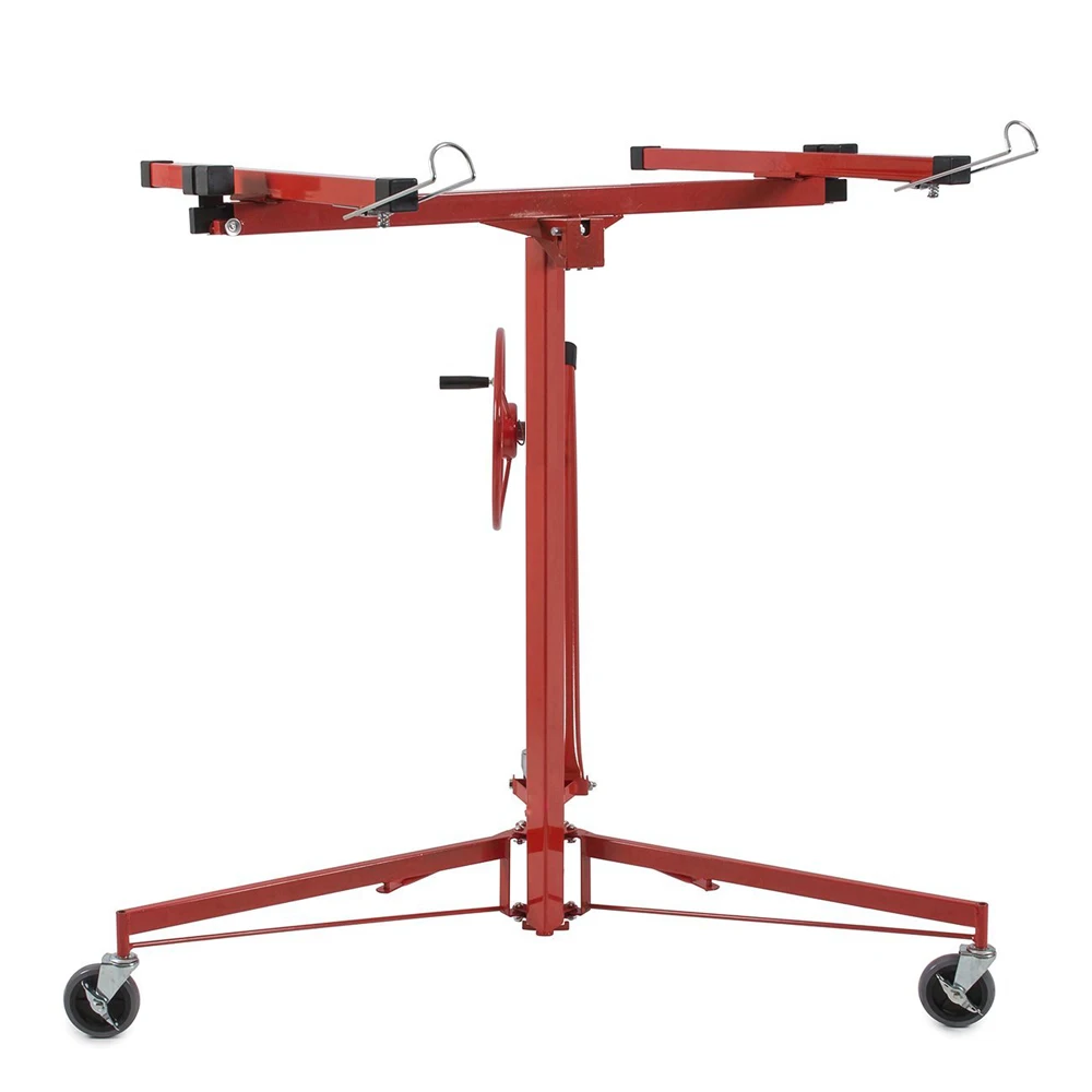 【Breeins】16FT Rolling Drywall Lifter Panel Hoist Jack Tool Heavy Tools