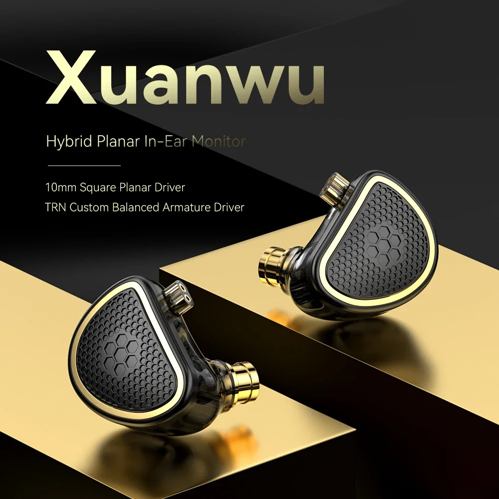 TRN Xuanwu SPD BA HIFI Wired Best In Ear IEM Earphone Hybrid Planar Drivers DJ Running Sport Monitor Earbuds Headphones AliExpress