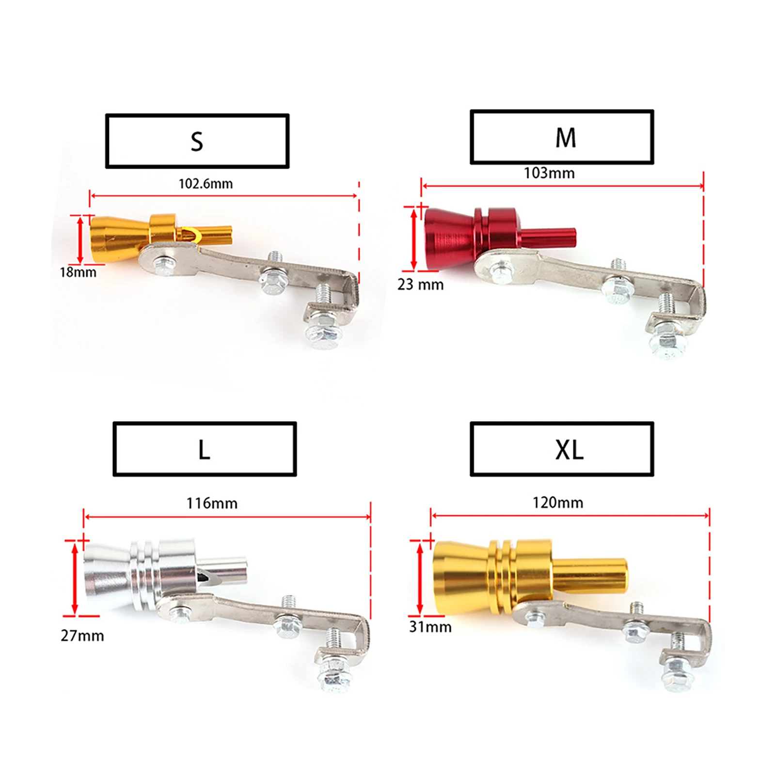Universal Car Turbo Muffler Exhaust Pipe Blow-off Vale Sound Simulator Whistle Car Accessories Interior