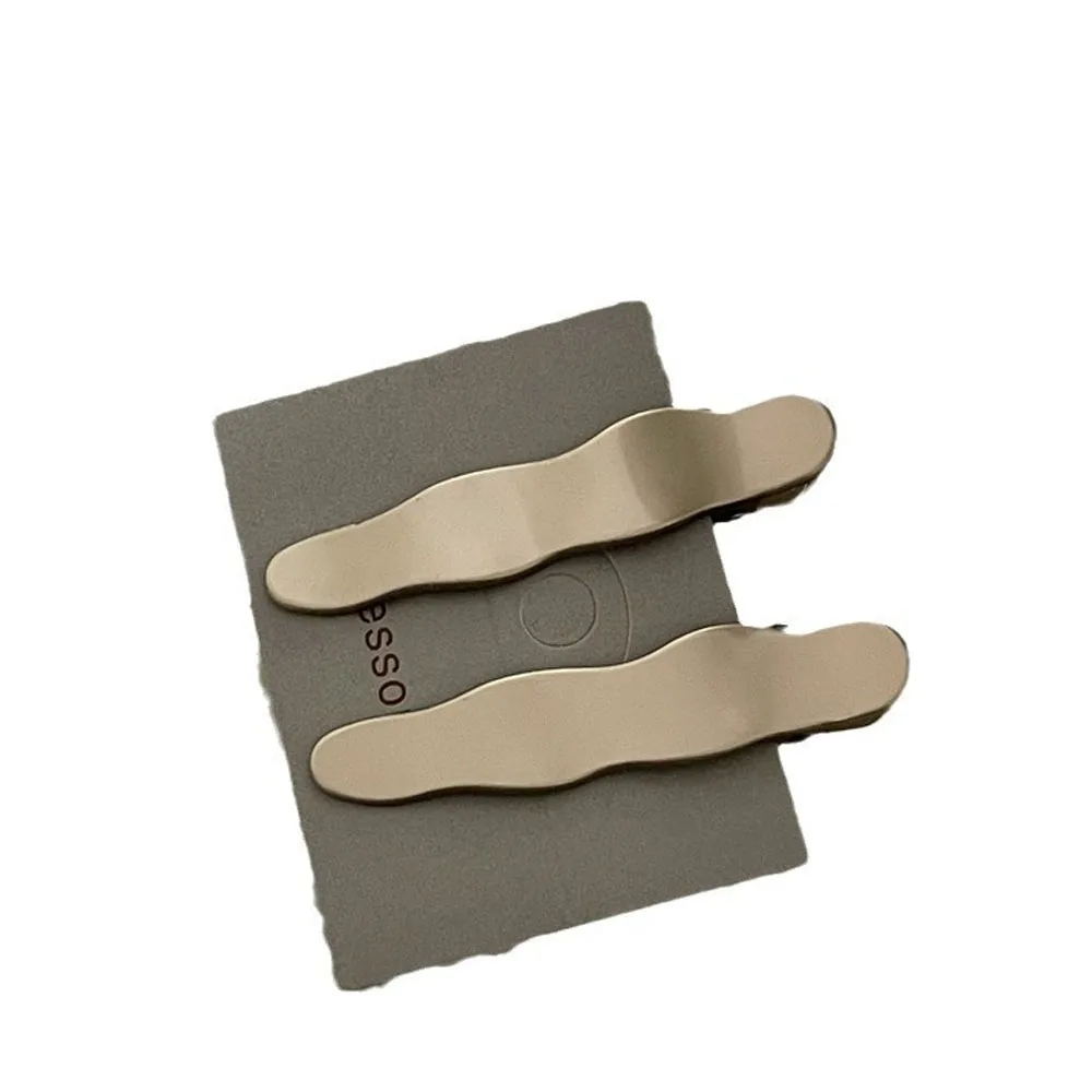 2 stücke Silber Farbe Metall Silber Welle Linie Haarspange Mit Geometrische Hohl Legierung Entenschnabel Clips Seite Pony Weibliche Damen Haarnadeln – Detail 8