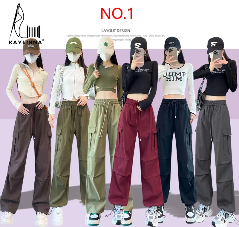 

Women's Pants Slacks Baggy Pants Woman Trousers Korean Fashion Clothing Women Trends 2023 Streetwear Autumn Cargo High Waist New