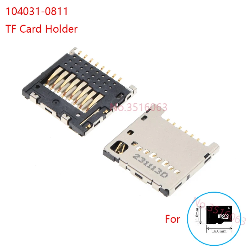 1/5 Adet 1040310811 104031 -0811 Ultra-ince TF kart tutucu Pcb Konnektör Soketi Molex Push in Pull Out Tipi