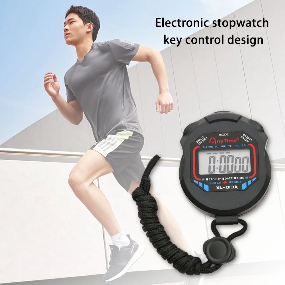 Multi-Function Electronic Stopwatch Sports Stopwatch Timer Waterproof Handheld Chronometer for Fitness Coaches and Referees