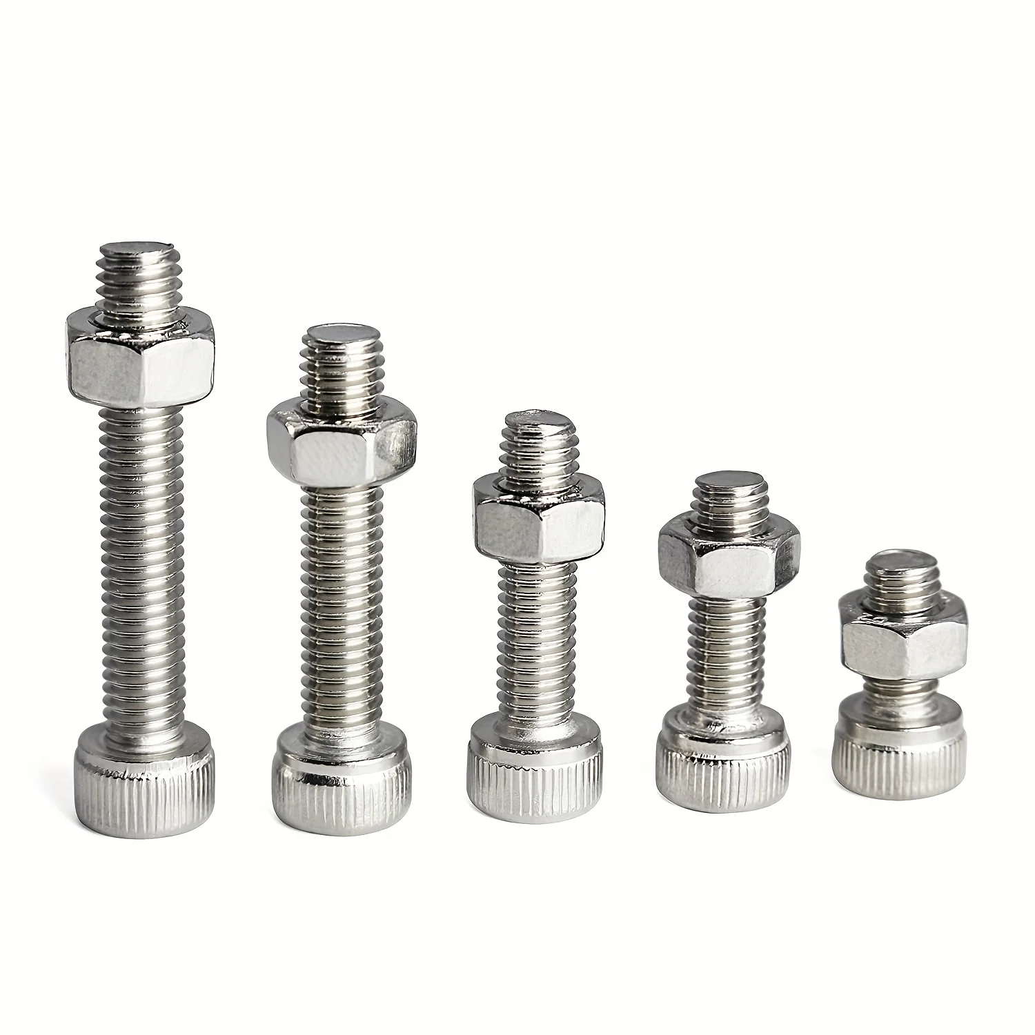 Screw Bolt Nut Set M3 x 10mm 16mm 20mm 25mm 30mm hexagon socket head 304 stainless steel for stainless steel screws hexagon socket head cap screw hex nuts assortment kit