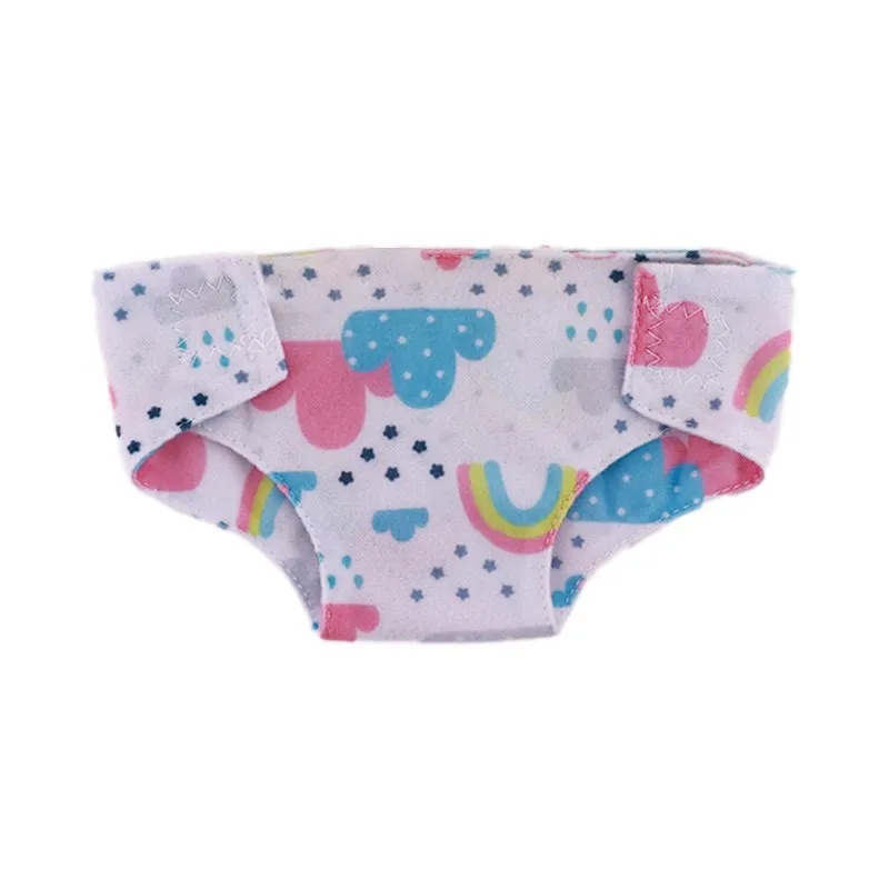 Festive Doll Clothes Set - Christmas Underwear & Diapers