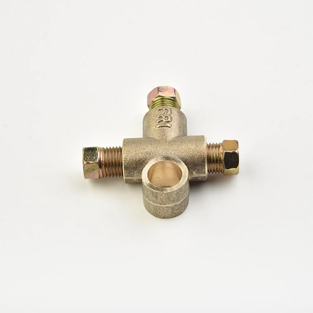 Hydraulic Brake Tee Connector 3 Way T Piece Tee Brake Pipe 3 Male Nuts Short Union Metric Accessoires