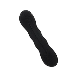 Set of 2 Black Foam Hair Curlers - Effortless DIY Styling Tool for Long Hair (16cm)
