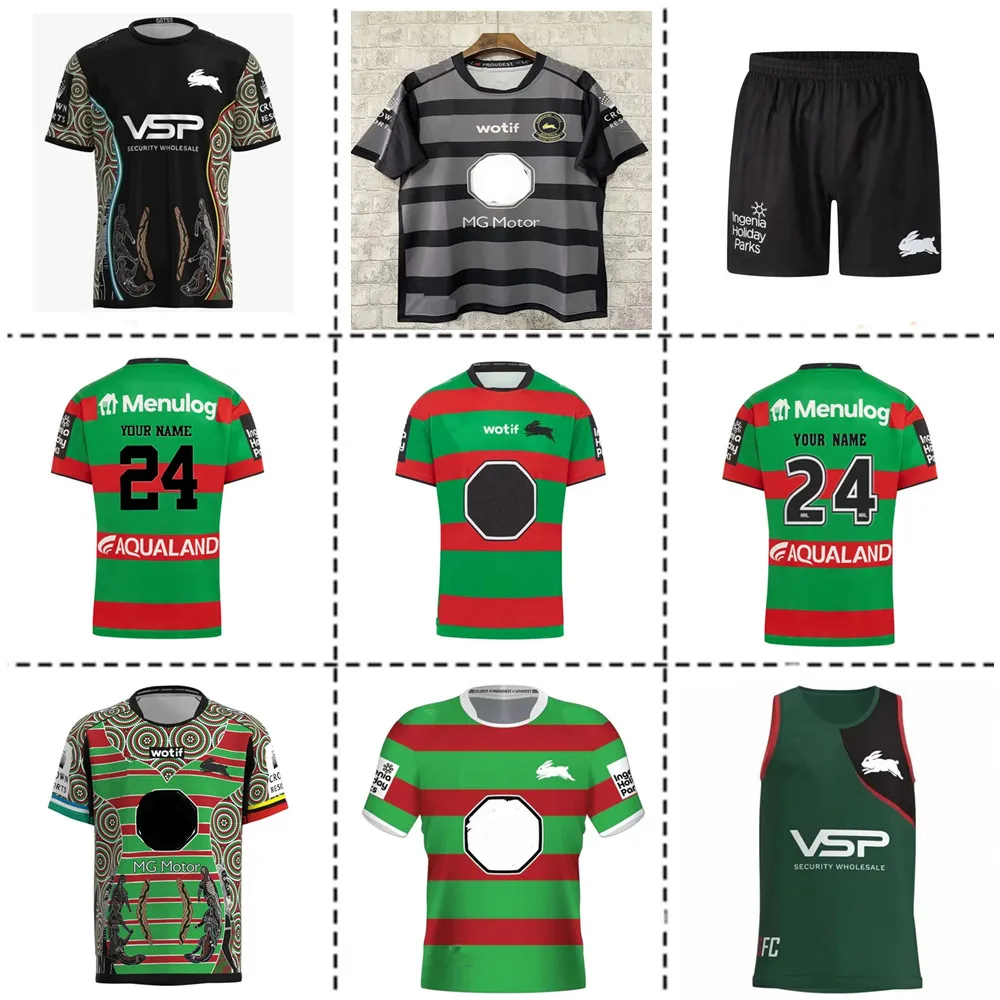 

South Sydney Rabbitohs 2024 Mens Home Rugby Anzac Indigenous JOHN SATTLER COMMEMORATIVE Singlet Rugby Jersey