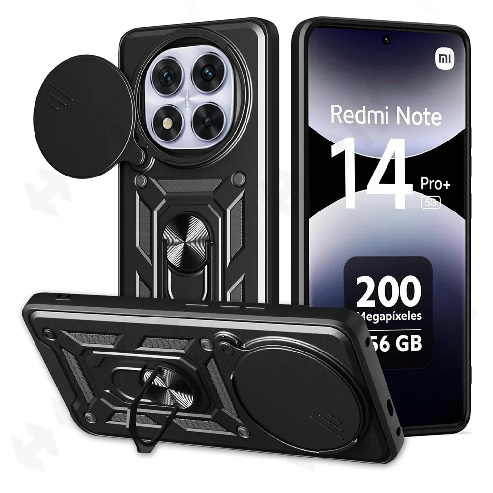 Slide Camera Protector 360° Ring Armor Hard Case Cover