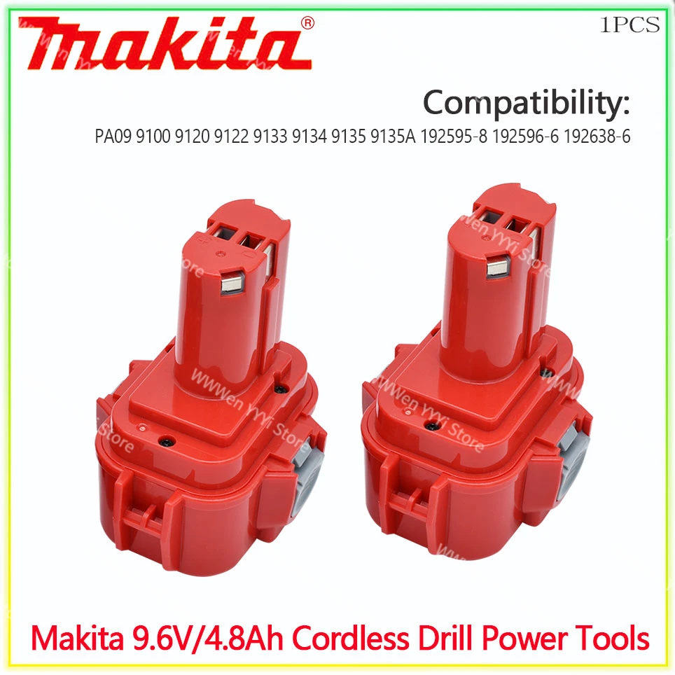 2X Ni-MH 9.6V 4.8Ah Ni-Mh Batterie Compatible avec Makita 9.6V