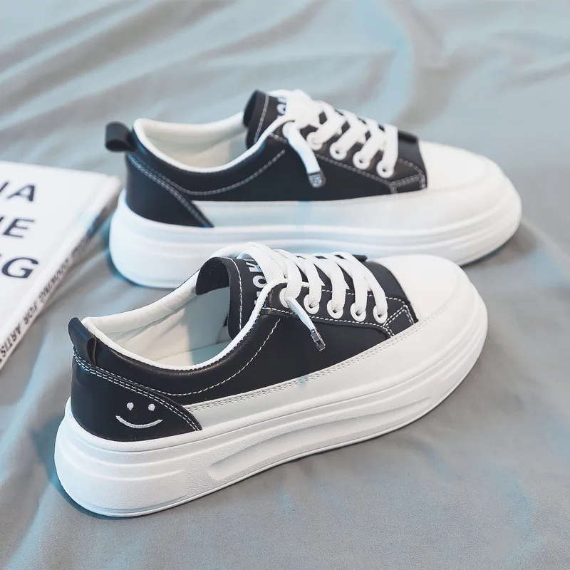 Girls White Shoes Students Fashion Board Shoes Platform Women All-match Outdoor Casual Footwear Ladies Spring New Shoes