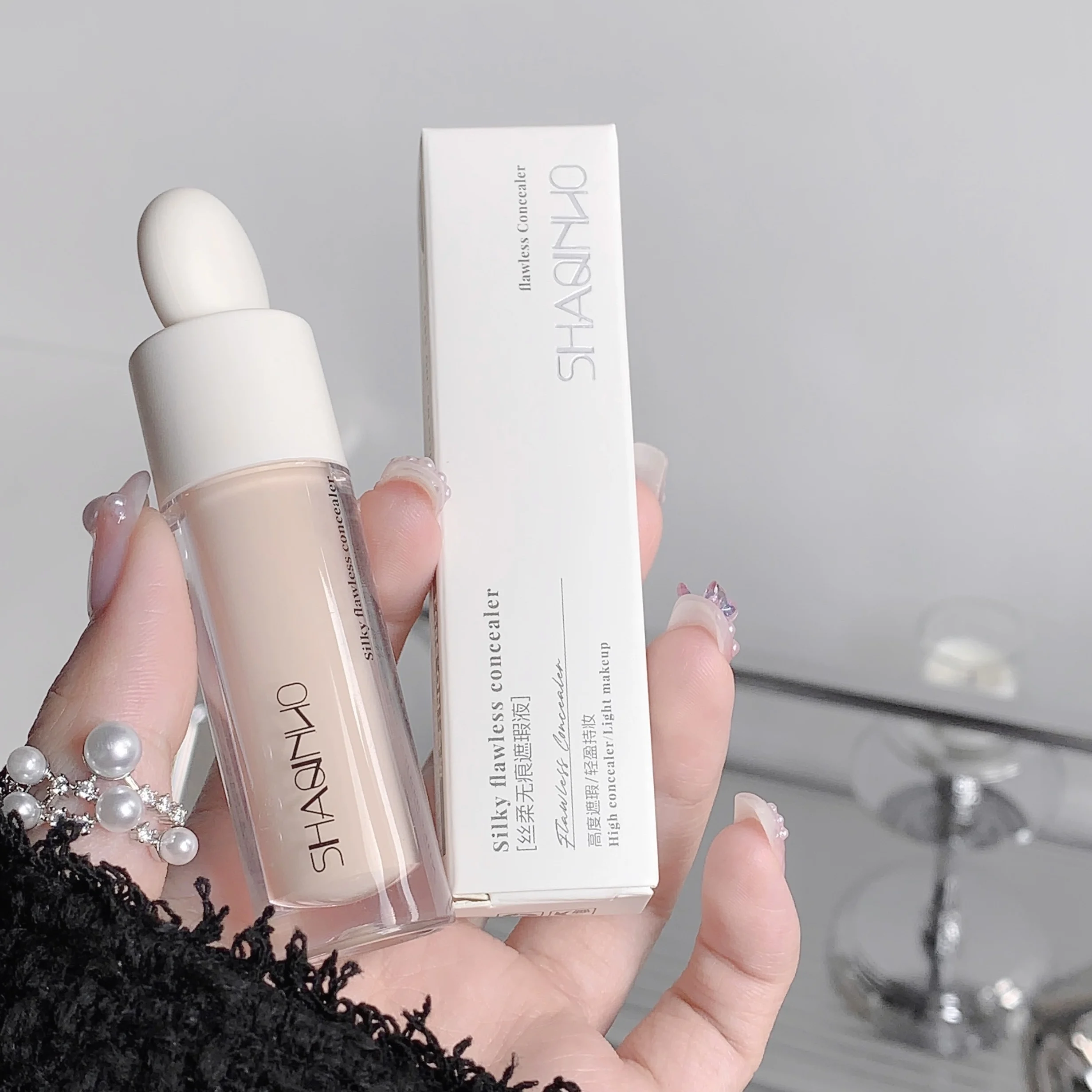 3 Colors Silky Concealer Concealer Cover Acne Marks Spots Dark Eye Circles Face Brightening Skin Whitening Concealer 3