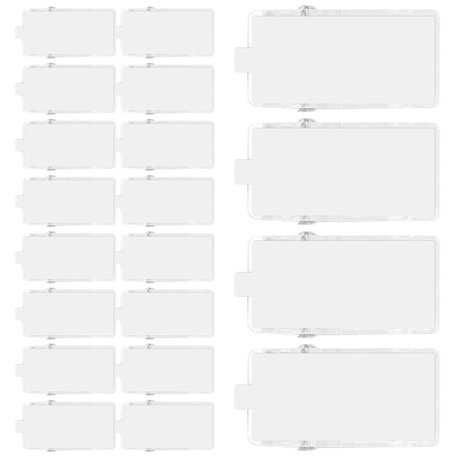 50Pcs 자체 접착 클립 플라스틱 배지 홀더 ID 카드용 클립 사진 걸이용 벽 태피스트리 클립