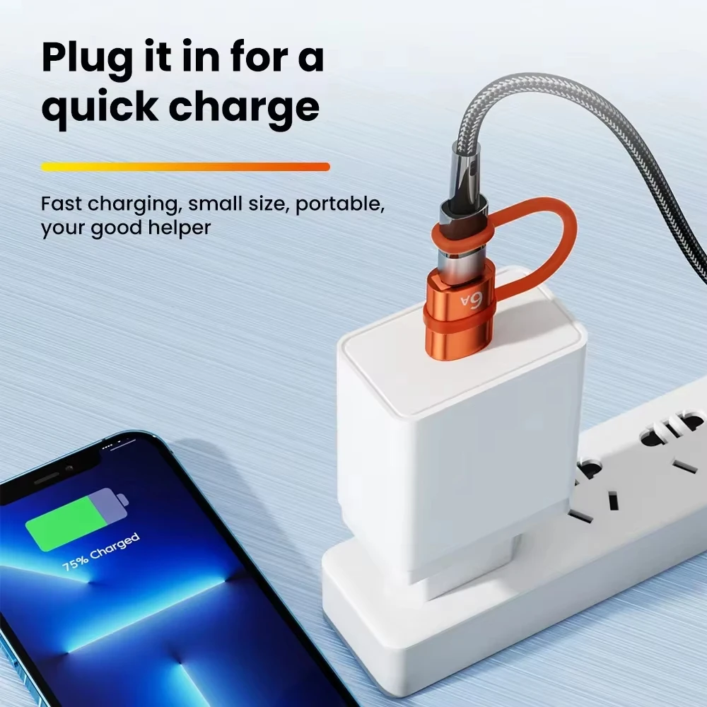 NNBILI USB3.0 어댑터 USB 남성용-타입 C 여성용 OTG 6A 고속 충전 타입 C-아이폰 여성용 데이터 전송 끈형 액세서리 포함