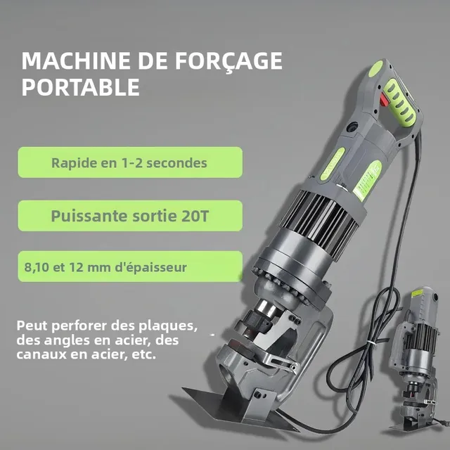 Machine à poinçonner électrique LZ-22 220V/50HZ, outils hydrauliques pour barres en fer, cuivre, aluminium et autres matériaux métalliques, construction en acier 1