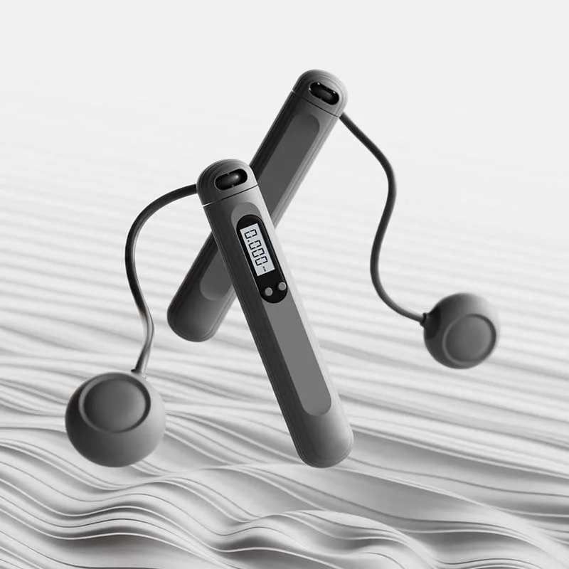 Ropeless Jump Rope With Counter Fitness Weighted Skipping Rope Smart Cordless Counting Skipping For Fitness Accessories