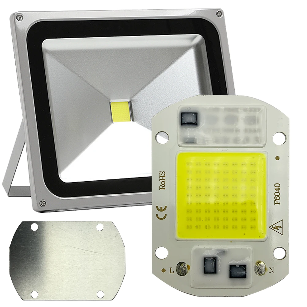 6Pcs LED COB Lamp Bead DIY Flood Light Compact Outdoor Chip Lamp Portable Smart IC Driver Spotlight for Camping Hiking